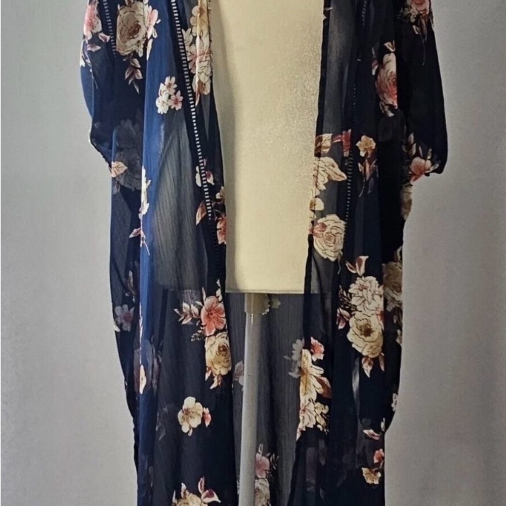 Floral Sheer Kimono Cardigan